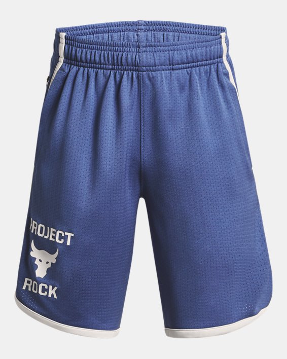 Boys' Project Rock Mesh Shorts, Blue, pdpMainDesktop image number 0